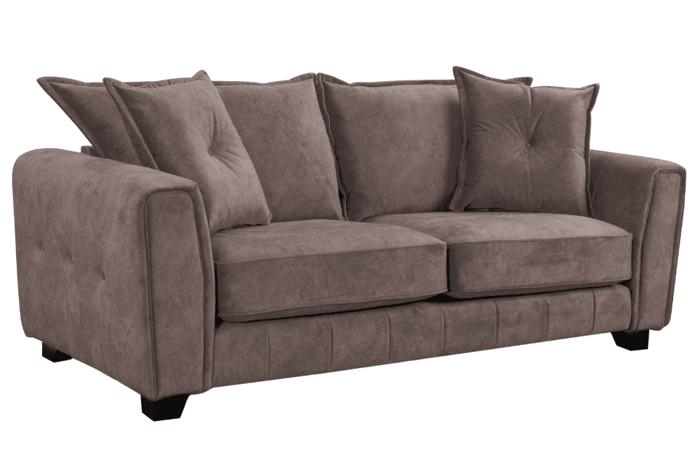 Somerford 3 Seater Chocolate Fabric Sofa