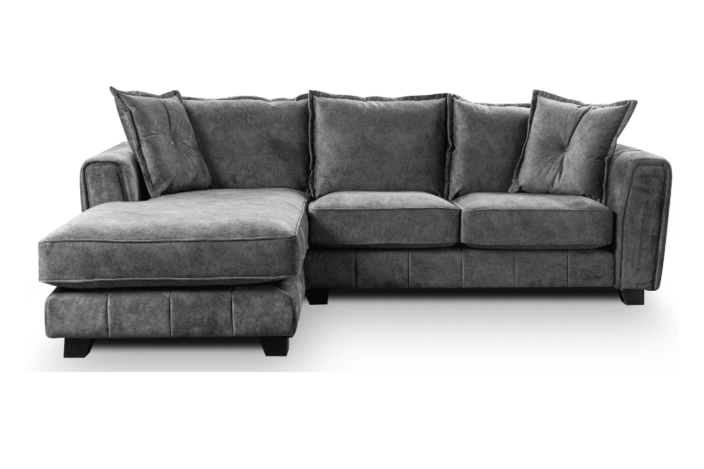 Somerford Left Hand Fabric Corner Chaise - Grey