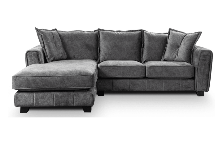 Somerford Left Hand Fabric Corner Chaise - Grey