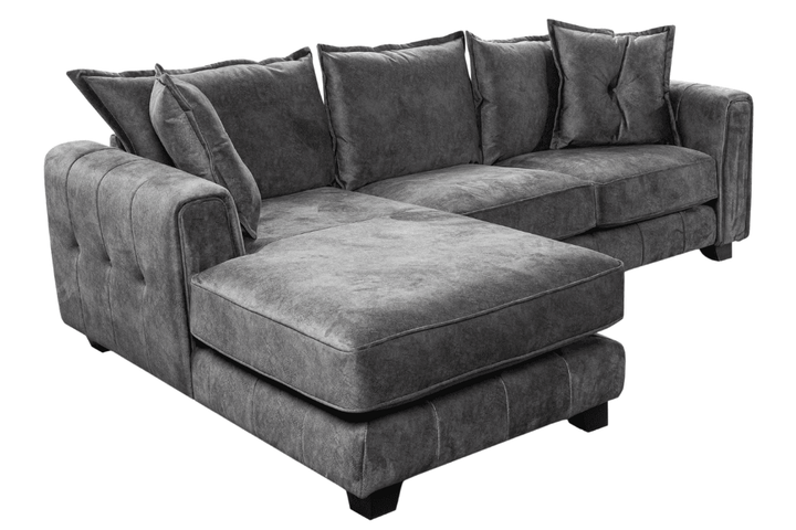 Somerford Left Hand Fabric Corner Chaise - Grey