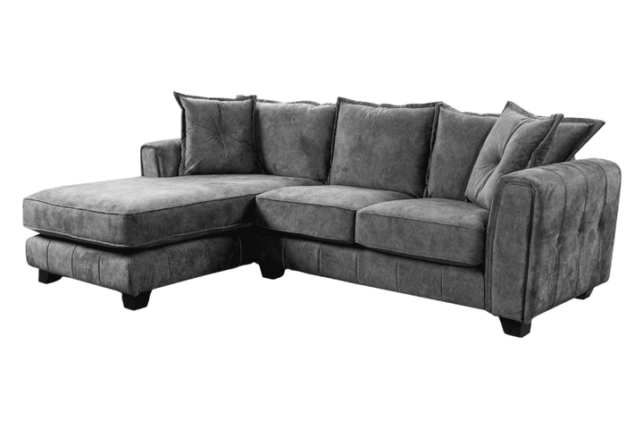 Somerford Left Hand Fabric Corner Chaise - Grey