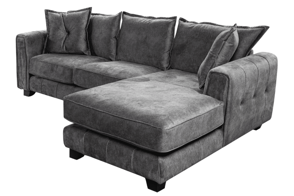 Somerford Right Hand Fabric Corner Chaise - Grey