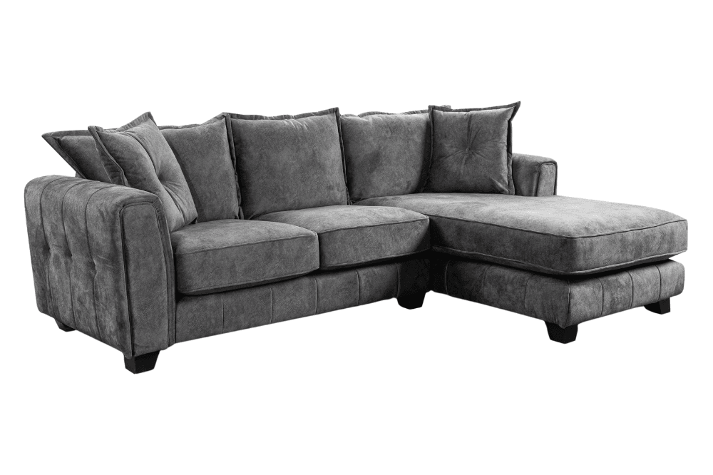 Somerford Right Hand Fabric Corner Chaise - Grey