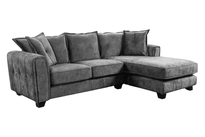 Somerford Right Hand Fabric Corner Chaise - Grey