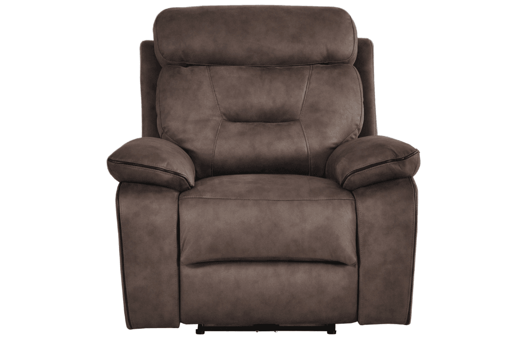 Foster Brown Fabric Electric Recliner Armchair