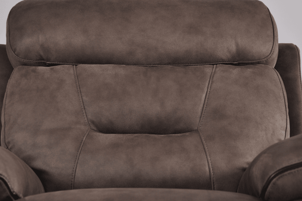 Foster Brown Fabric Electric Recliner Armchair