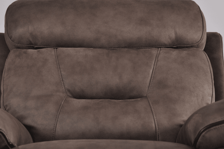 Foster Brown Fabric Electric Recliner Armchair
