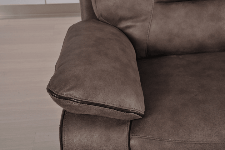 Foster Brown Fabric Electric Recliner 2 Seater