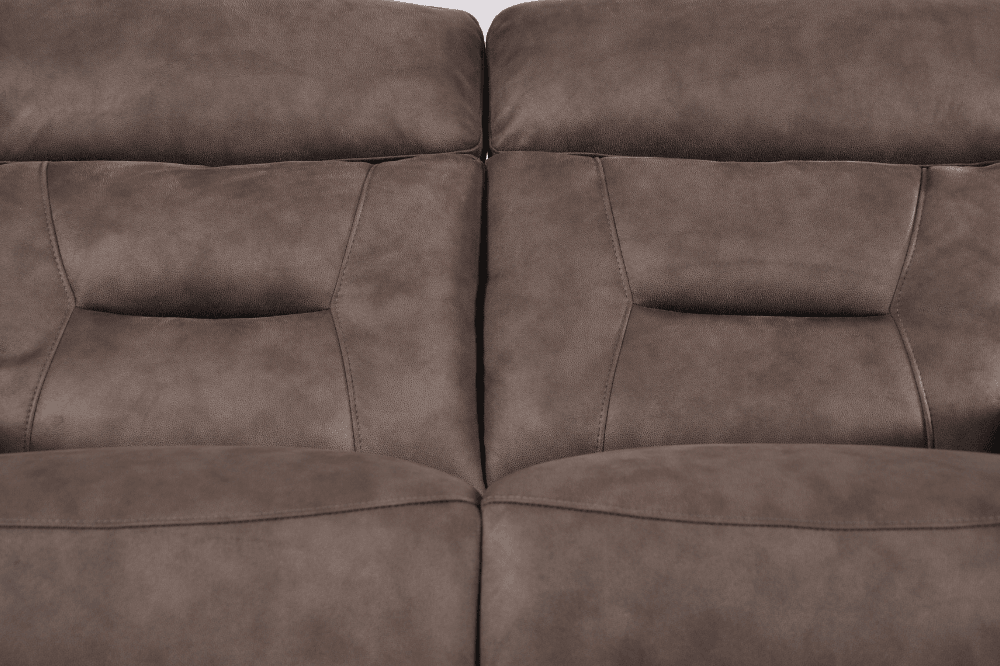 Foster Brown Fabric Electric Recliner 2 Seater