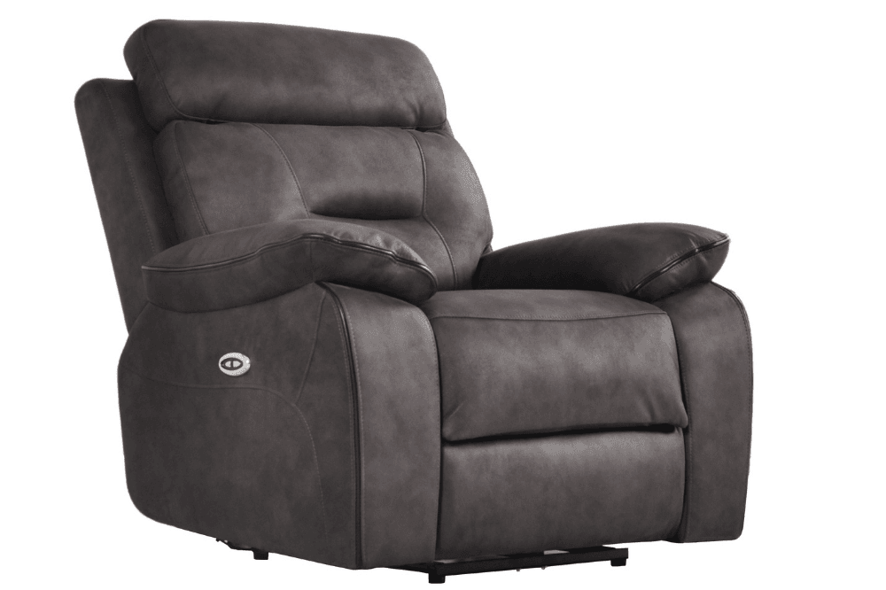 Foster Dark Grey Fabric Electric Recliner Armchair