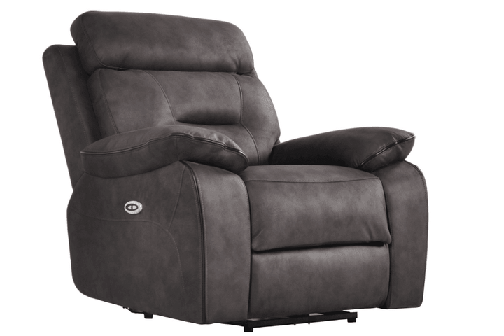 Foster Dark Grey Fabric Electric Recliner Armchair