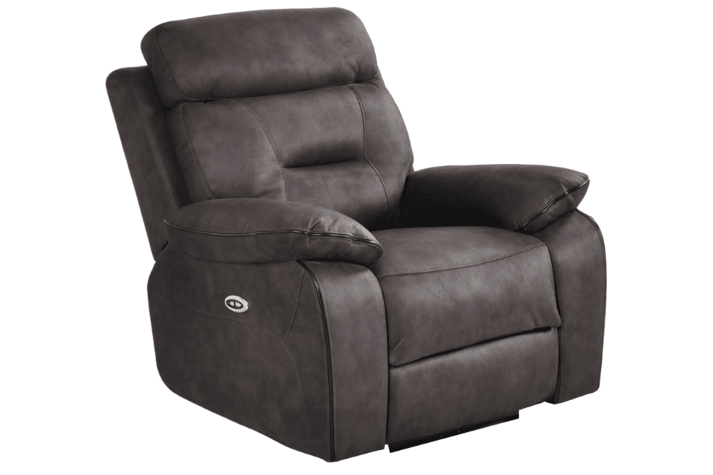 Foster Dark Grey Fabric Electric Recliner Armchair