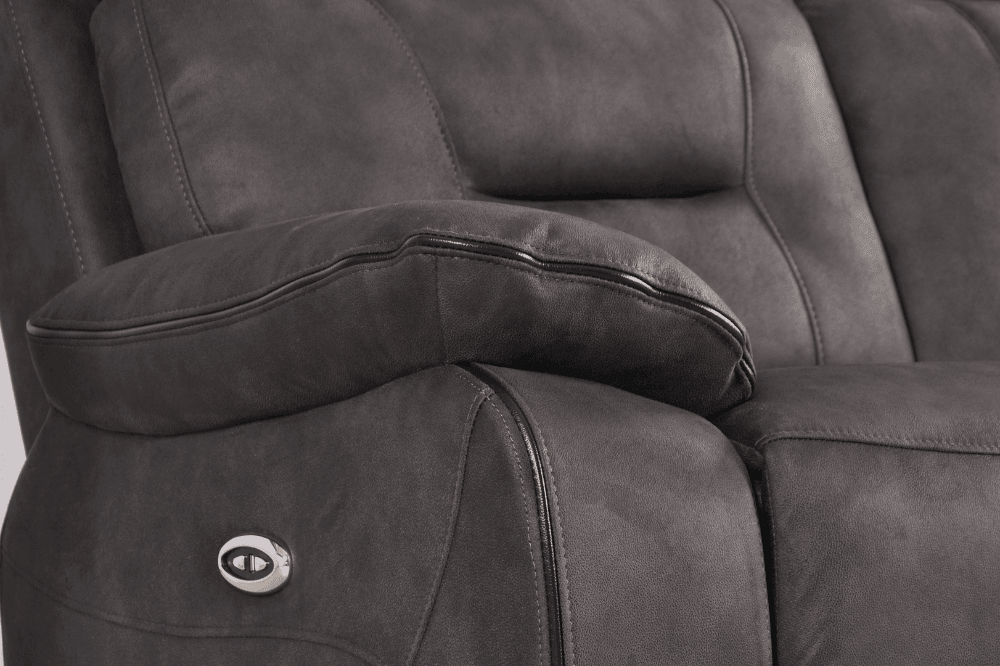 Foster Dark Grey Fabric Electric Recliner Armchair