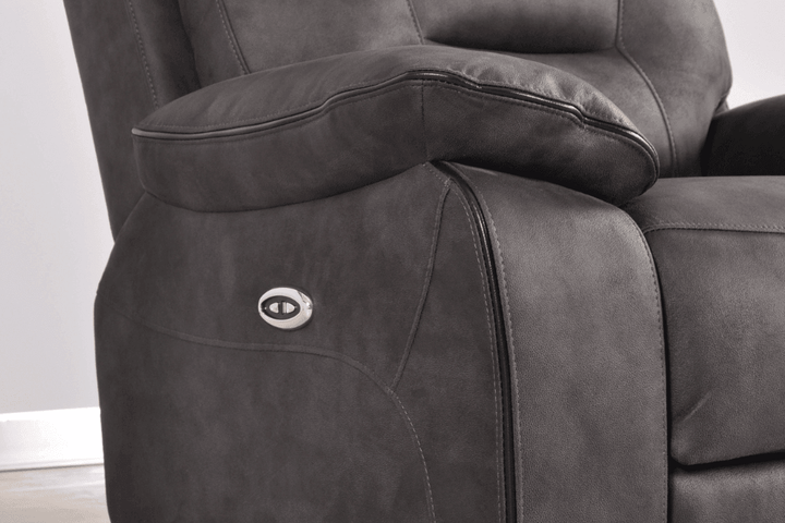 Foster Dark Grey Fabric Electric Recliner Armchair
