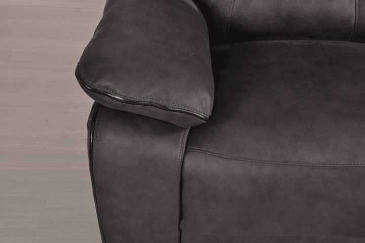 Foster Dark Grey Fabric Electric Recliner Armchair