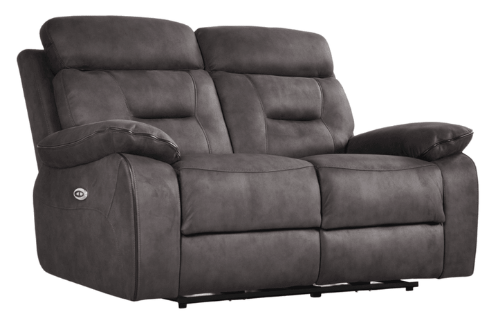 Foster Dark Grey Fabric Electric Recliner 2 Seater Sofa