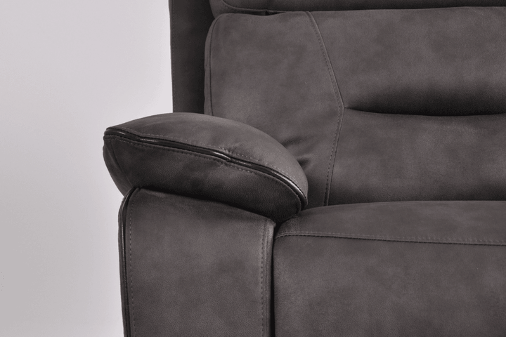 Foster Dark Grey Fabric Electric Recliner 2 Seater Sofa
