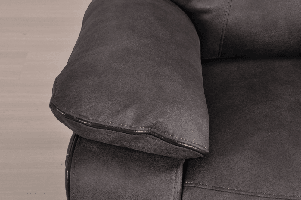 Foster Dark Grey Fabric Electric Recliner 3 Seater Sofa