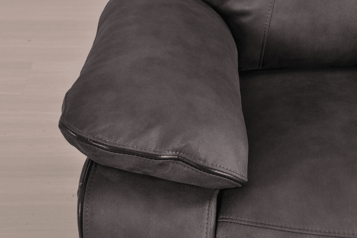 Foster Dark Grey Fabric Electric Recliner 3 Seater Sofa