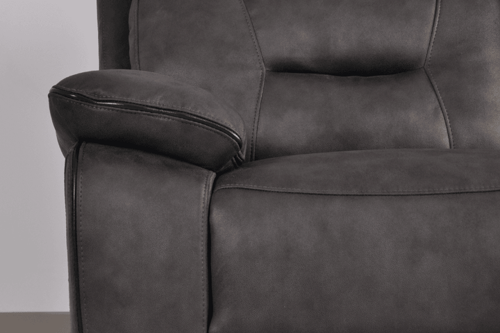 Foster Dark Grey Fabric Electric Recliner 3 Seater Sofa