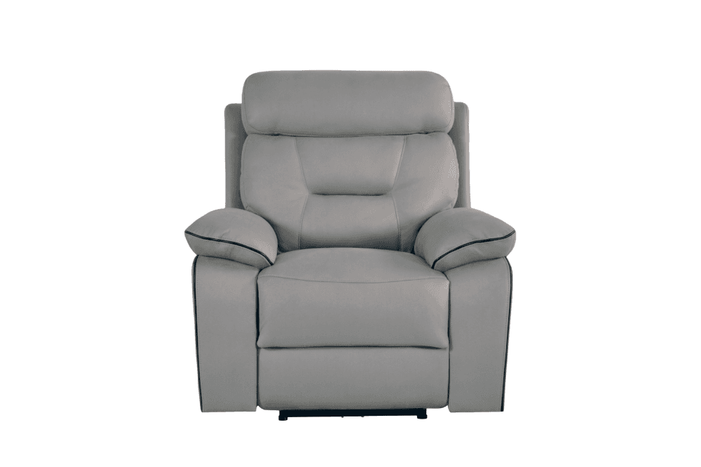 Foster Light Grey Fabric Electric Recliner Armchair