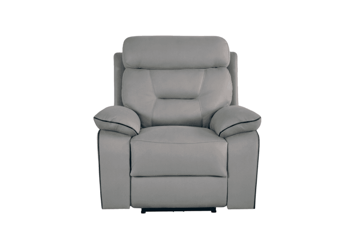 Foster Light Grey Fabric Electric Recliner Armchair