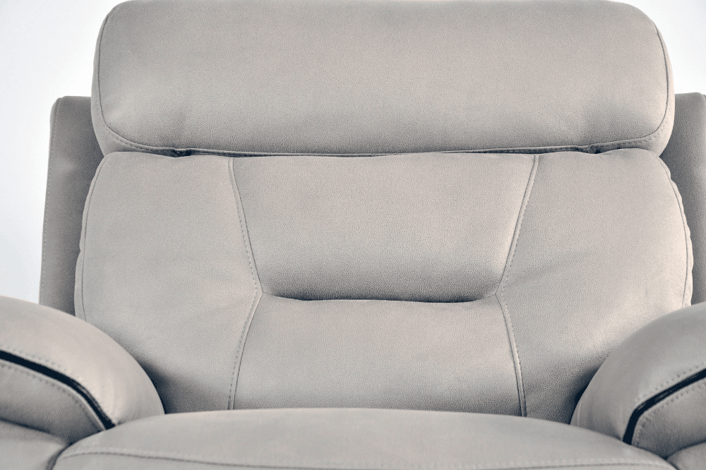Foster Light Grey Fabric Electric Recliner Armchair