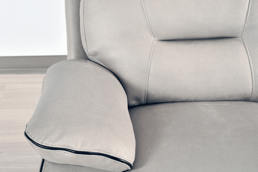 Foster Light Grey Fabric Electric Recliner Armchair