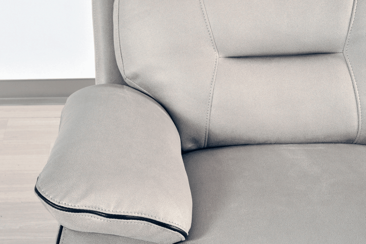 Foster Light Grey Fabric Electric Recliner Armchair