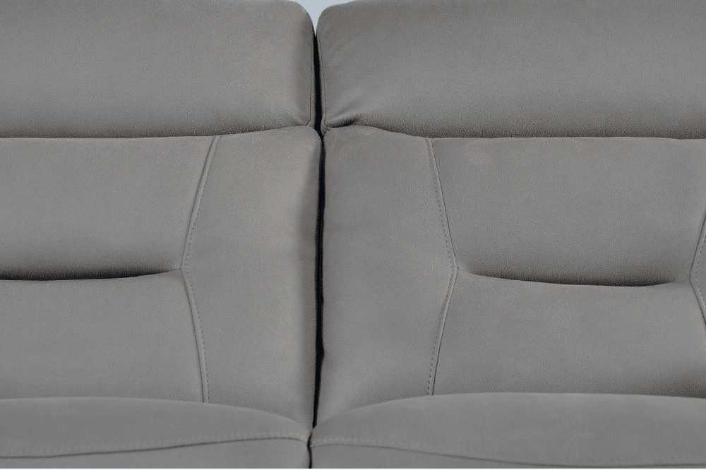 Foster Light Grey Fabric Electric Recliner 2 Seater Sofa