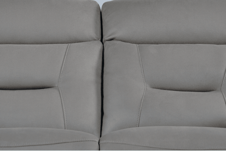 Foster Light Grey Fabric Electric Recliner 2 Seater Sofa