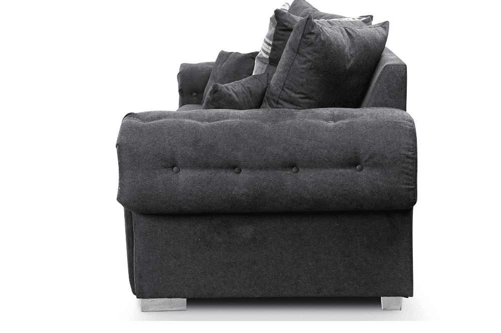Verona Scatter Black Fabric 2 Seater Sofa