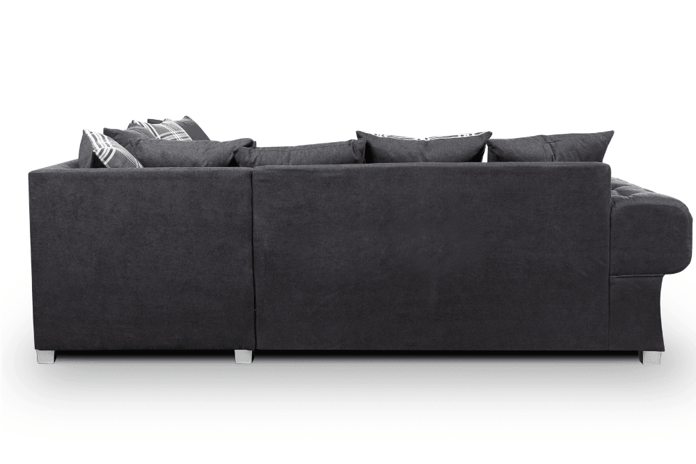 Verona Scatter Black Fabric Corner Sofa