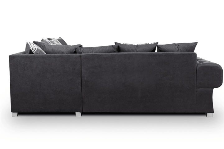 Verona Scatter Black Fabric Corner Sofa