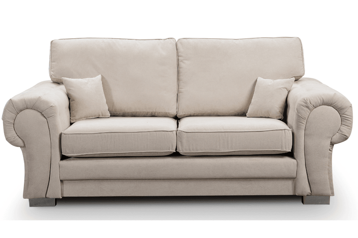 Verona High Back Cream Fabric 2 Seater Sofa