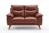 Ascot Genuine Leather Tan Sofa
