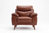 Ascot Genuine Leather Tan Armchair