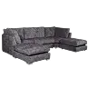 Sectional sofa with a patterned fabric in a living room setting 