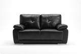 Brighton Black Leather 2 Seater Sofa