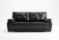 Brighton Black Leather 3 Seater Sofa Sofa