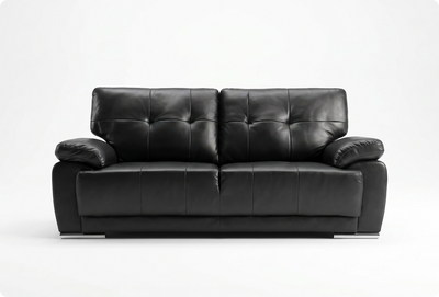 Brighton Black Leather 3 Seater Sofa Sofa