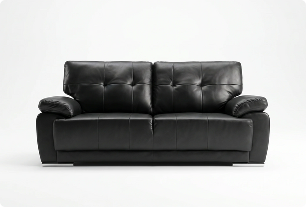 Brighton Black Leather 3 Seater Sofa Sofa