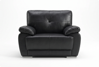 Brighton Black  Leather Armchair