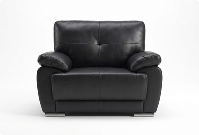 Brighton Black  Leather Armchair