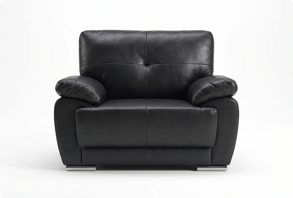 Brighton Black  Leather Armchair