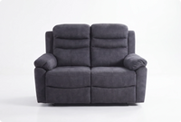 Bristol Grey Fabric Manual Recliner 2 Seater Sofa