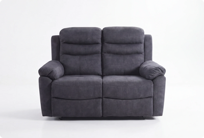 Bristol Grey Fabric Manual Recliner 2 Seater Sofa
