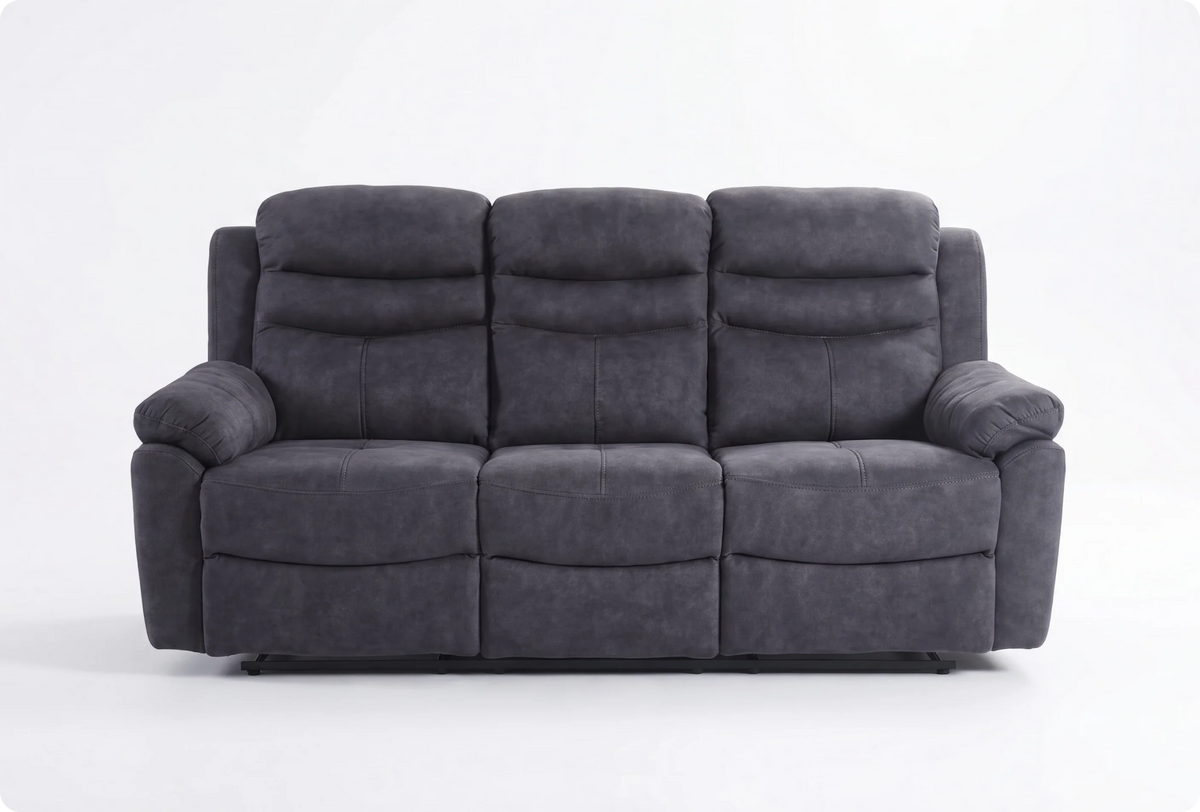 Bristol Grey Fabric Manual Recliner 3