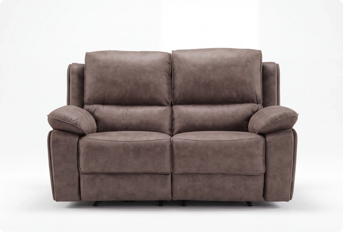 Chelsea Brown Suede Fabric Electric Recliner
