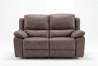 Chelsea Brown Suede Fabric Electric Recliner 2 Seater Sofa